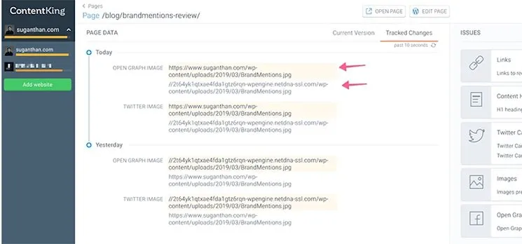 ContentKing real-time monitoring