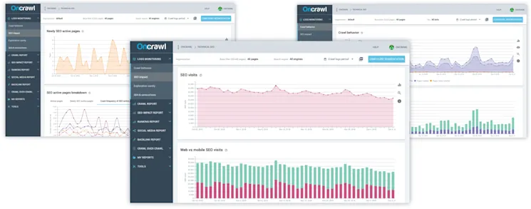 Oncrawl Log Analyzer interface