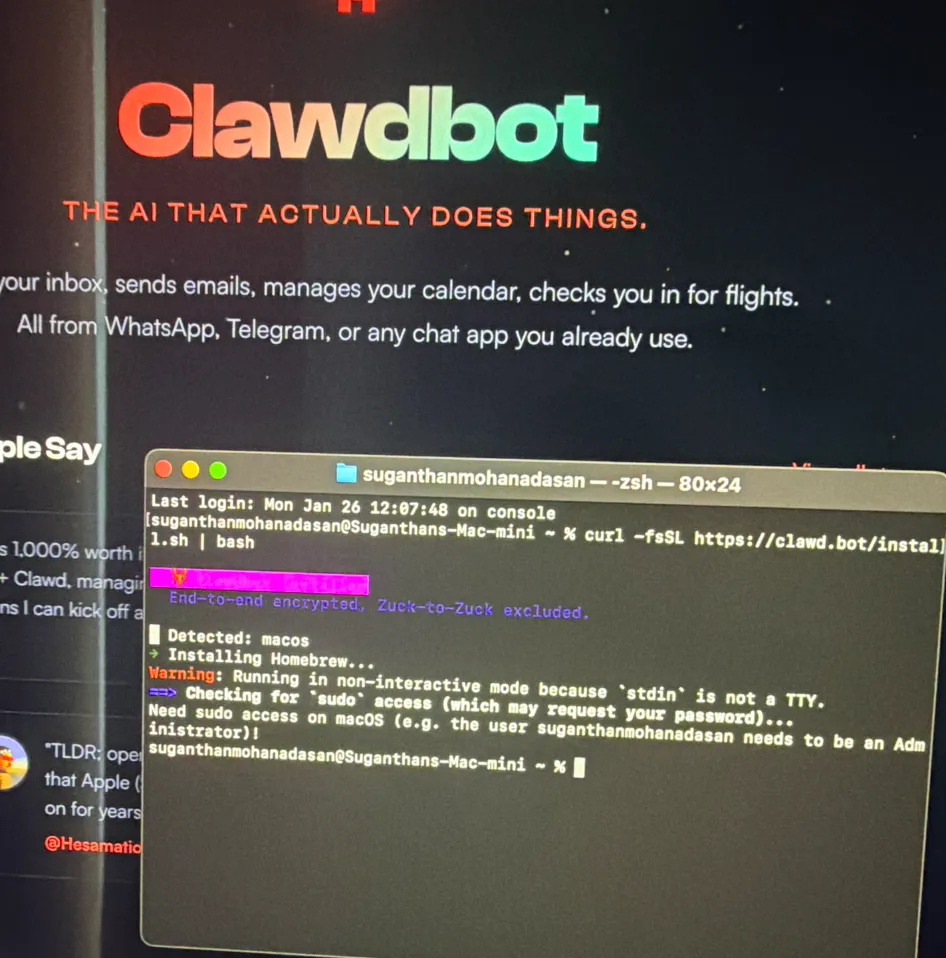 OpenClaw AI agent interface originally called Clawdbot
