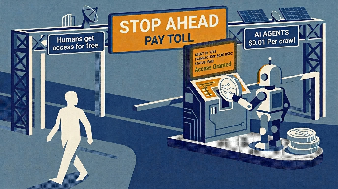 I made my website charge AI agents a penny per page. Then I watched Claude pay it.