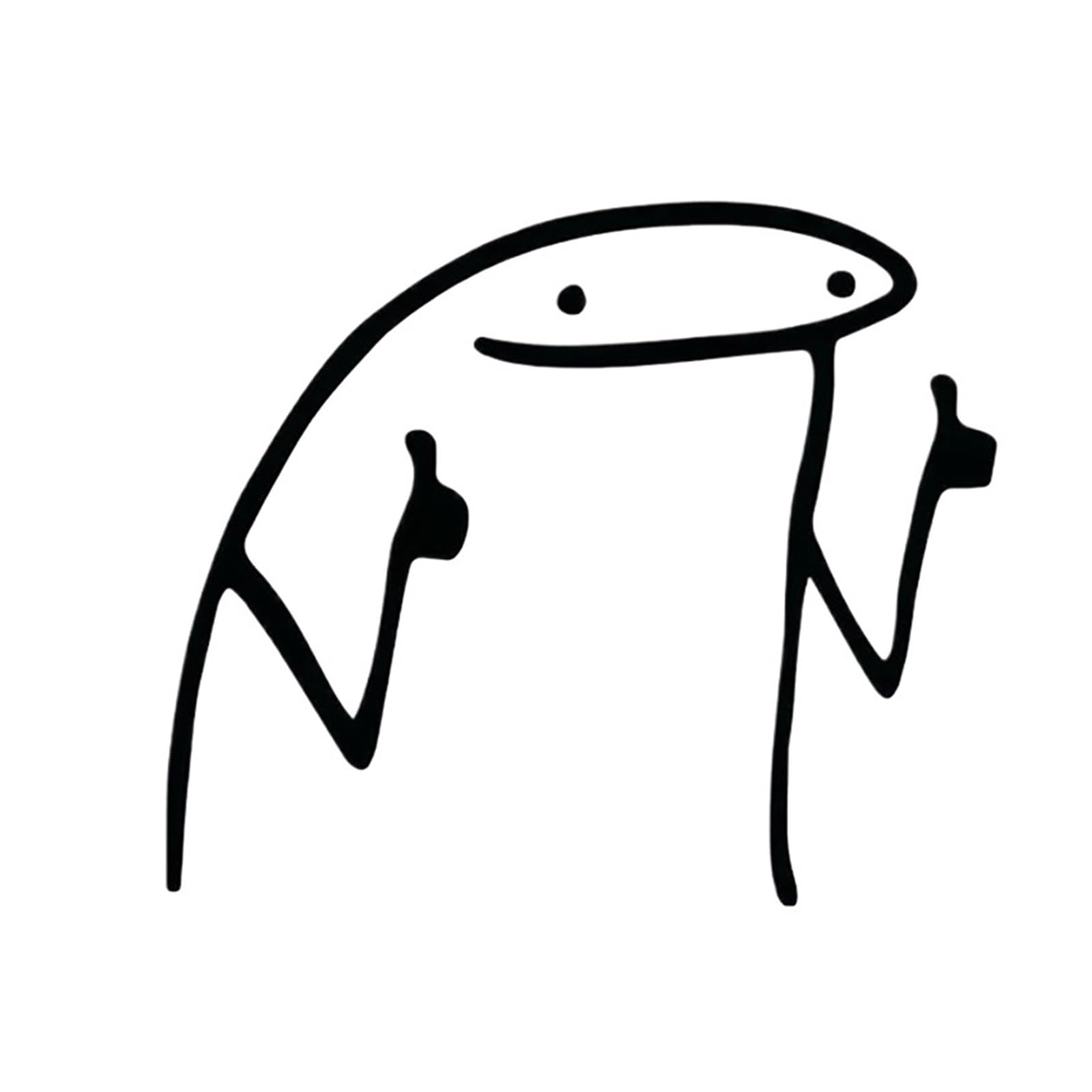 Stick figure giving two thumbs up